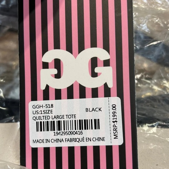 Gilda Paris Large Quilted Tote - Black NWT - Picture 4 of 8